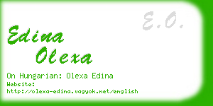 edina olexa business card